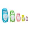 LALADEFIEE 5Pcs Wooden Owl Pattern Russian Nesting Dolls Matryoshka for Bright Animal Stacking Safe Educational Decor view 1