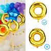 10pcs Gold Blue Cartoon Foil Balloons Kit, Ring Four Pointed Star Five Pointed Star Balloons Gold Ring Cartoon Theme Party Decor for Birthday Carnival Decorations view 4