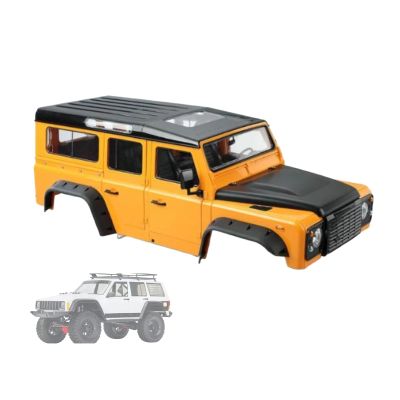 1/10 RC Car Hard Body Shell Kit for 313mm Wheelbase D110 Defender RC Crawler Truck, Compatible with Axial SCX10 90046, TRX4, CC01, Capra (275MM Orange)