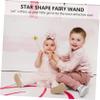 COOLHIYA 2PCS Star Fairy Wand for Birthday Party Dress-up Lightweight Smooth Finish Stick Props for Pretend Play and Halloween Costumes Silver Gold view 3