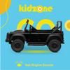 Kidzone Licensed Land Rover Defender 110 SVX 12V Ride On Car for Kids Ages 38, Electric SUV Toy with Parent Remote Control, Bluetooth Music, LED Headlights, Off-Road Wheels, Black view 2