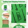 200 Pack Trading Card Shipping Protector, AHIER 3.5'' x 4.5'' Plastic Trading Card Protectors for Bubble Mailers, Card Savers for Mailing Shipping Supplies(Green) view 2