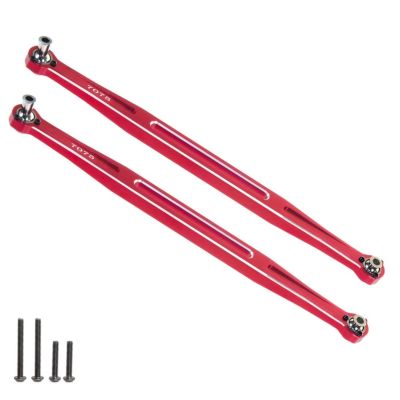 Parts For TRAXXAS For X-MAXX For WideMaxx 8S For XRT 1/5 1/6 2pcs Metal Toe Links 202.5mm Link Rod Linkage 7897 RC Car Upgrade Parts(Red)