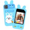 Qvireno Kids Smart Phone Toy, 2.8" Touchscreen Dual Camera Play Phone with 20 Puzzle Games, Educational Toy for Toddlers 3-10, MP3/Story Recorder, Christmas Birthday Gift for Boys Girls (Blue) view 1
