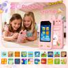 Qvireno Kids Smart Phone Toy, 2.8" Touchscreen Dual Camera Play Phone with 20 Puzzle Games, Educational Toy for Toddlers 3-10, MP3/Story Recorder, Christmas Birthday Gift for Boys Girls (Pink) view 4