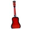 LALADEFIEE Wooden Guitar for Educational Musical Instrument Red Color Smooth Surface Creative Design Gift for Boys view 1