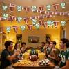 3pcs Football Banner & 3pcs Triangle Flags, Rugby Garland Banners and Triangle Flags Sports Themed Hanging Decorations Supplies for Indoor Outdoor Decor view 3