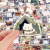 162 Adorable Cartoon Cat Daily Life Stickers with Free Storage Box view 1