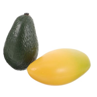 COOLHIYA 2Pcs Musical Fruit Shakers Lightweight Percussion Instruments for Hand-Eye Coordination Development Mango and Avocado Design Educational