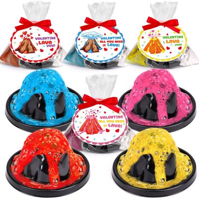 24Pack Erupting Volcano Science Kit Birthday Party Favors Goodie Bags Easter Basket Stuffers for Kids 4-8 8-12 Classroom Treasure Chest Carnival Prize Box Toys Bulk Pinata Filler Return Gifts