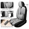 VIUDMEK Front Set Leather Seat Covers for VW GTI 2003-2014,Waterproof Full Wrapping Edge Car Seat Covers,Ergonomic Lumbar Support Car Seat Cover,Auto Interior(Black Gray,2PCS) view 2