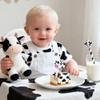 12 Pcs Cow Theme Cupcake Toppers Glitter Farm Animal Moo Cupcake Picks for Baby Shower Gender Reveal Kids Birthday Party Cake Decorations view 2