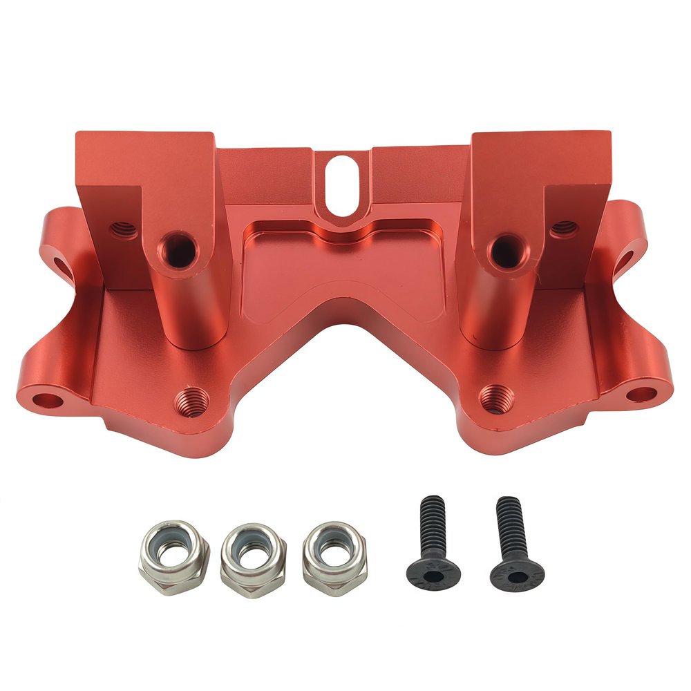Aluminum Front Bulkhead Upgrade for 1/10 Slash VXL 2WD, Rustler VXL 2WD, Stampede VXL 2WD, Bandit VXL 2WD  Alloy Hop-Up, Replaces #2530 / #2530A (Red)