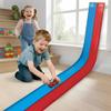 15 Ft Flexible Race Track for Kids 3+, Certified Safe Flex Race Car Ramp with Two 1/64 Diecast Cars  Starter Set, Portable Roll-Up Racetrack with Strong Suction Cups, Great Gift for Boys Girls view 1