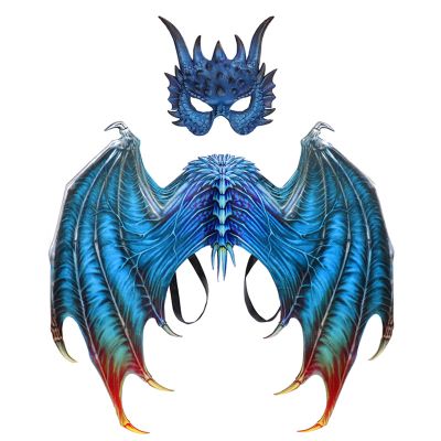 3D Dragon Wings Mask Set,Realistic Ice Dragon Eyes Mask Wings Fancy Dress for Halloween Carnival Costume Party,Dragons Cosplay Props
