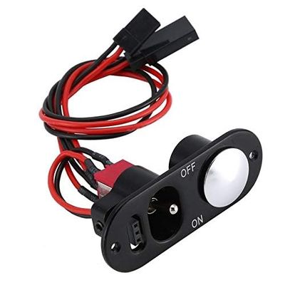Heavy Duty ON-Off Power Switch with Fuel Dot for RC Airplane Engines, Vehicles & Remote Control Toys - Durable Black Design for Hobbyists & Enthusiasts - US Version