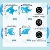 12Pcs Shark Cupcake Toppers  Blue Glitter Shark Fin Cupcake Picks for Ocean Animal Theme Birthday Party Baby Shower Cupcake Decoration Supplies view 4