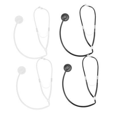 COOLHIYA 4pcs Stethoscope Plastic Realistic Working Medical Role Play Props for Adults Educational Doctor Game Accessories Random Color