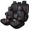 VIUDMEK Full Set Leather Seat Covers for Chevy Malibu Hybrid 2009-2019,Waterproof Full Wrapping Edge Car Seat Covers,Ergonomic Lumbar Support Car Seat Cover,Auto Interior(Black Red,5PCS) view 1