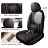 VIUDMEK Full Set Leather Seat Covers for Chevy Malibu Hybrid 2009-2019,Waterproof Full Wrapping Edge Car Seat Covers,Ergonomic Lumbar Support Car Seat Cover,Auto Interior(Black Red,5PCS) view 3