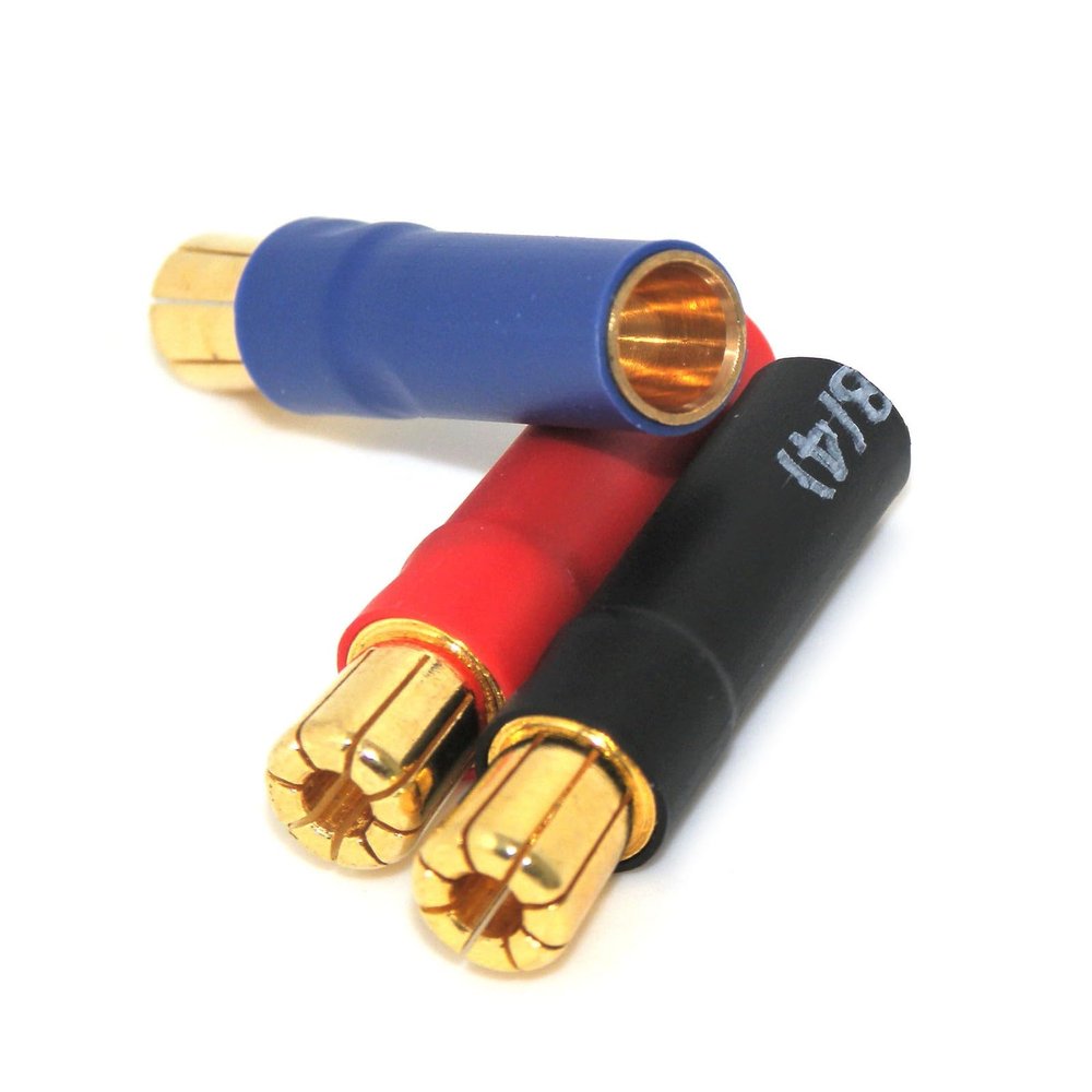 3PCS 6.5mm Male to 5.5mm Female Bullet Adapter Connector Castle Mambo ESC Extension