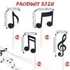 12Pcs Black Music Cupcake Toppers - Glitter Note Cupcake Decorations for Music Theme Party Birthday Party Cake Decoration Supplies view 4