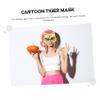 2pcs Cartoon Tiger Half-face Masks Party Supply Performance Props for Festival Costume Lightweight and Realistic Design view 3