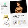 2pcs Cartoon Tiger Half-face Masks Party Supply Performance Props for Festival Costume Lightweight and Realistic Design view 4