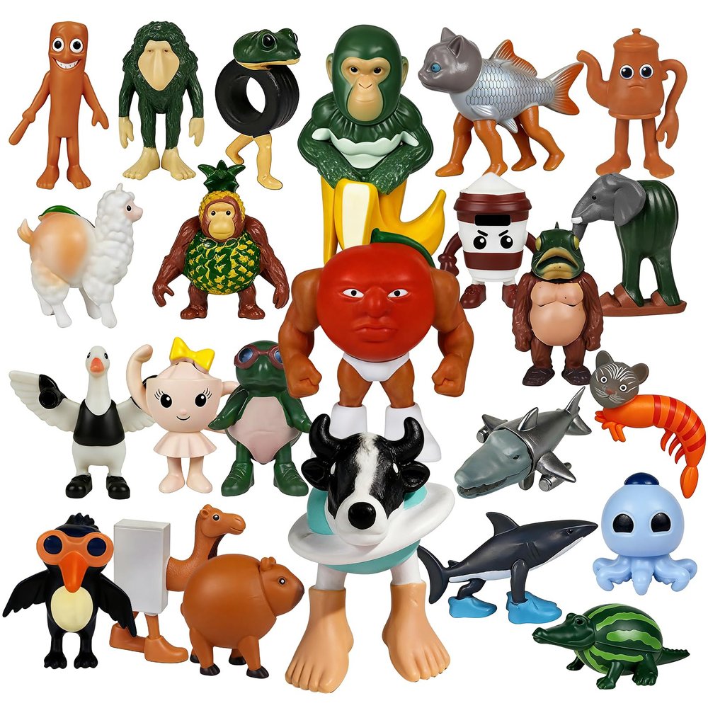 24PCS Italian Brainrot Toys, 1.3" Steal A Brainrot Figures for Easter Egg Fillers - Mini Brain Rot Meme Figures for Decor, Funny Birthday/Easter Gifts for Kids, Easter Basket Stuffers for Teens