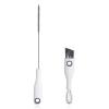 2 Pcs Multifunctional Cup Lid Cleaning Brush and Straw Cleaner Brush Set - 2-in-1 Cup Lid Cleaner with Bristles for Deep Cleaning Bottle Lids, Straws, Spouts and Narrow Gaps Lids Cleaning Brush Tool view 1