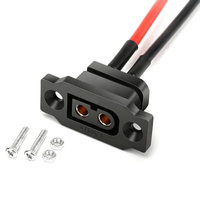 XT60E-F Female RC Connector - 2.5mm Wire 15cm Black, 35A Rated for RC Models/Batteries/Motors - IP40 Protection, UL94 V0 Flame Retardant