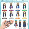 Comkrivy 80 Pcs Little Jesus Figures, 8 Colors Mini Jesus Figurines in Bulk, Easter Egg Stuffers, Tiny Figure for Hide and Seek, Sunday School, Baptism Gifts, Church Religious Party Favors (Stlye C) view 2