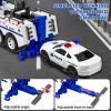 Crane Tow Truck Toy for Car Truck Rescue Police Pickup Road Clearance Vehicle Construction Vehicles Lights Sounds Christmas Birthday Easter Gift for Kids Boys 3 4 5 6 7 8 Years Old Double Hook view 4