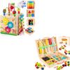 Bravmate Wooden Activity Cube and Kids Tool Set view 1