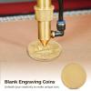 30 Pcs Blank Challenge Coins, 1.57" Metal Engraving Coins with Threaded Edge & Acrylic Protection Box, Gold Tone DIY Craft Coins, Commemorative Collection Supplies view 2