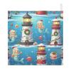 GuoChe Mermaids Lighthouses Christmas 5 Pack Muslin Washcloths for Unisex 100% Cotton for Kids Girls and Boys view 1