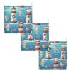 GuoChe Mermaids Lighthouses Christmas 5 Pack Muslin Washcloths for Unisex 100% Cotton for Kids Girls and Boys view 2
