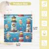GuoChe Mermaids Lighthouses Christmas 5 Pack Muslin Washcloths for Unisex 100% Cotton for Kids Girls and Boys view 4