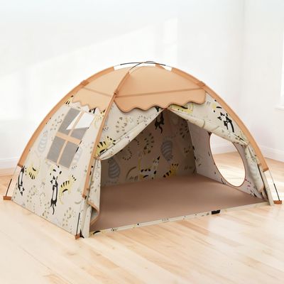 AFUNX Kids Play Tent, Indoor Cat Theme Teepee House, Extra Large 70" x 45" x 43" Portable Foldable Playhouse,Kids Toys Playhouse for Boys & Girls, Gift for Birthday Christmas