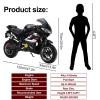 yifaeux 50cc Pocket Rocket Motorcycle, 8 Inch Wheels Mini Motorcycle, Gas Pocket Motorbike with Front Rear Disc Brakes, Dual Headlights, 4-Stroke Black view 2