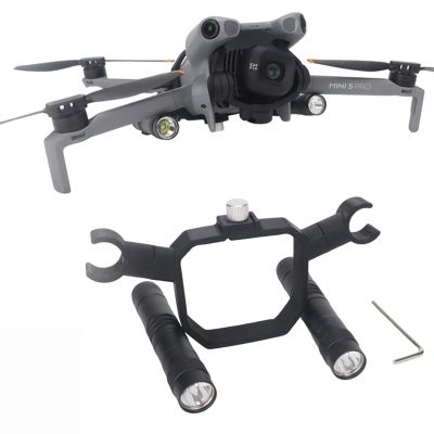 OURHZTB LED Headlight Night Flight Light for DJI Mini 5 Pro Accessories, Drone Night Navigation Searchlight Fill Light Spotlight Dual Flashlight with Mount Bracket Holder