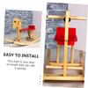 LALADEFIEE Wooden Rocking Horse Chair for Safe Natural Material Riding Easy to Assemble Educational Horse-Shaped Plaything for view 2