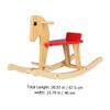 LALADEFIEE Wooden Rocking Horse Chair for Safe Natural Material Riding Easy to Assemble Educational Horse-Shaped Plaything for view 4