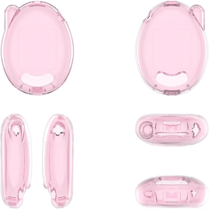 Clear Case for Tamagotchi Connectlian, PC Shell Cover, Game Console Anti-collision Transparent Case Skin (transparent pink)