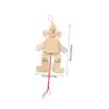 COOLHIYA 6pcs Unfinished Wooden Clown Marionette Puppets Pull String Puppet for Family Gathering Skill Development Natural Craft Home Decor view 2