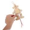 COOLHIYA 6pcs Unfinished Wooden Clown Marionette Puppets Pull String Puppet for Family Gathering Skill Development Natural Craft Home Decor view 4