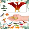 Deekin 1000 Pcs Mini Dinosaur Figures Kids Birthday Gifts Mini Dinosaur Toys Bulk Cupcake Toppers Small Plastic Educational Figures Dino Party Favors for School Classroom Exchange Valentine Gift view 2