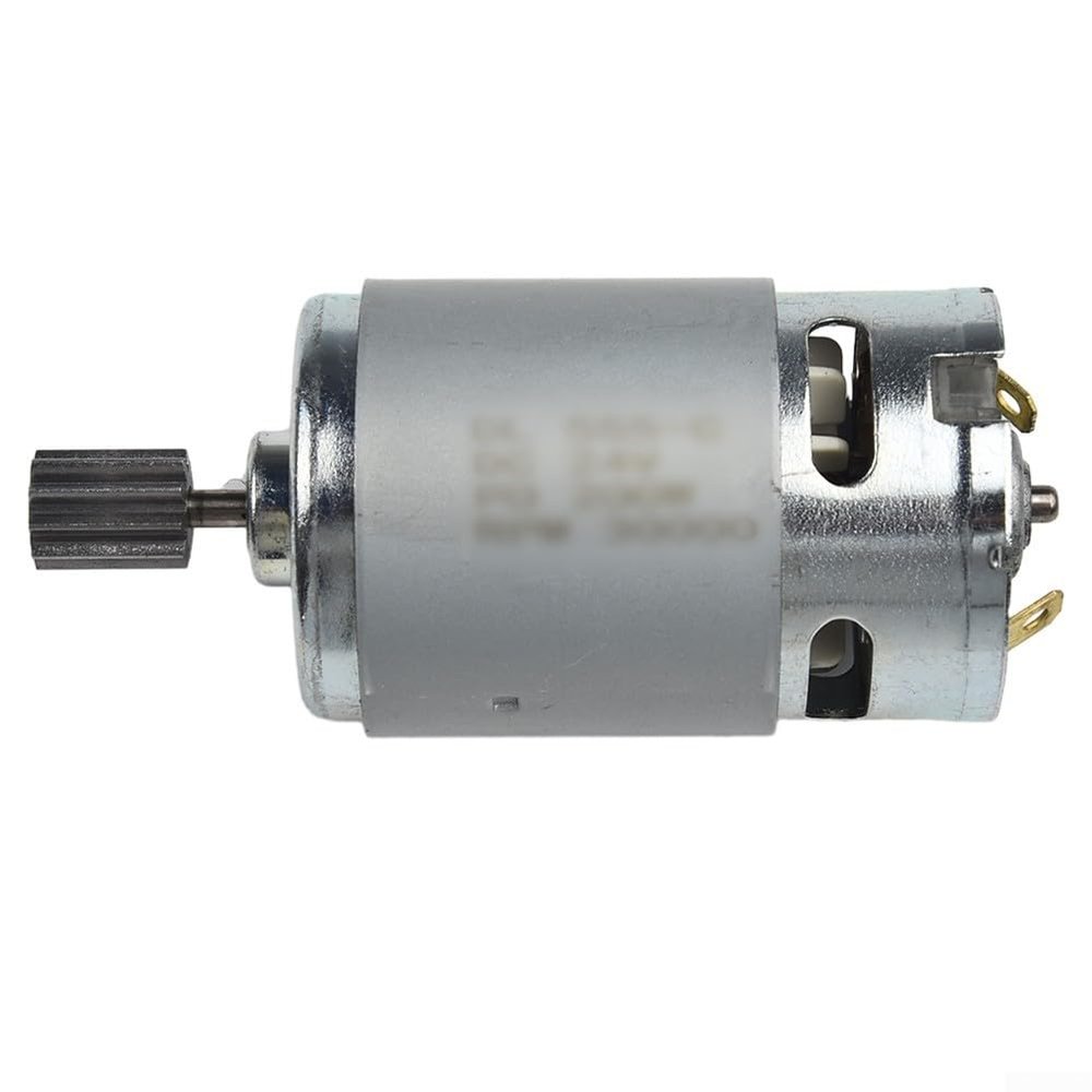 Electric Motor Gear Set RS550/RS390/RS380/RS555 for Kids Ride-On Car 6V/12V/24V, High Torque Replacement with 10-Tooth Gear and Wiring Kit,for Children's Electric Vehicles(555 24V 30000RPM)