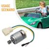 Electric Motor Gear Set RS550/RS390/RS380/RS555 for Kids Ride-On Car 6V/12V/24V, High Torque Replacement with 10-Tooth Gear and Wiring Kit,for Children's Electric Vehicles(555 24V 30000RPM) view 2