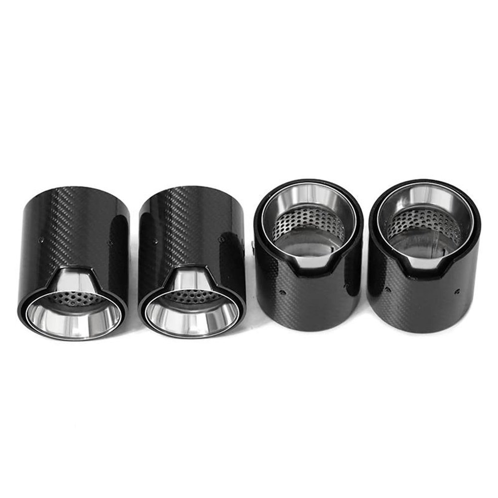 Carbon Fiber Exhaust Parts for M2 F87 M3 F80 M4 F82 F83 Muffler Tailpipe Upgrade MP Nozzle System Modification Accesories(Carbon Texture D)